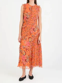Seidenkleid 'Avrelie' Orange