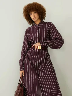 Seidenkleid Bordeaux