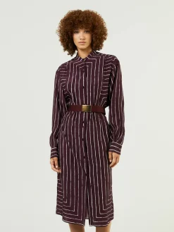 Seidenkleid Bordeaux