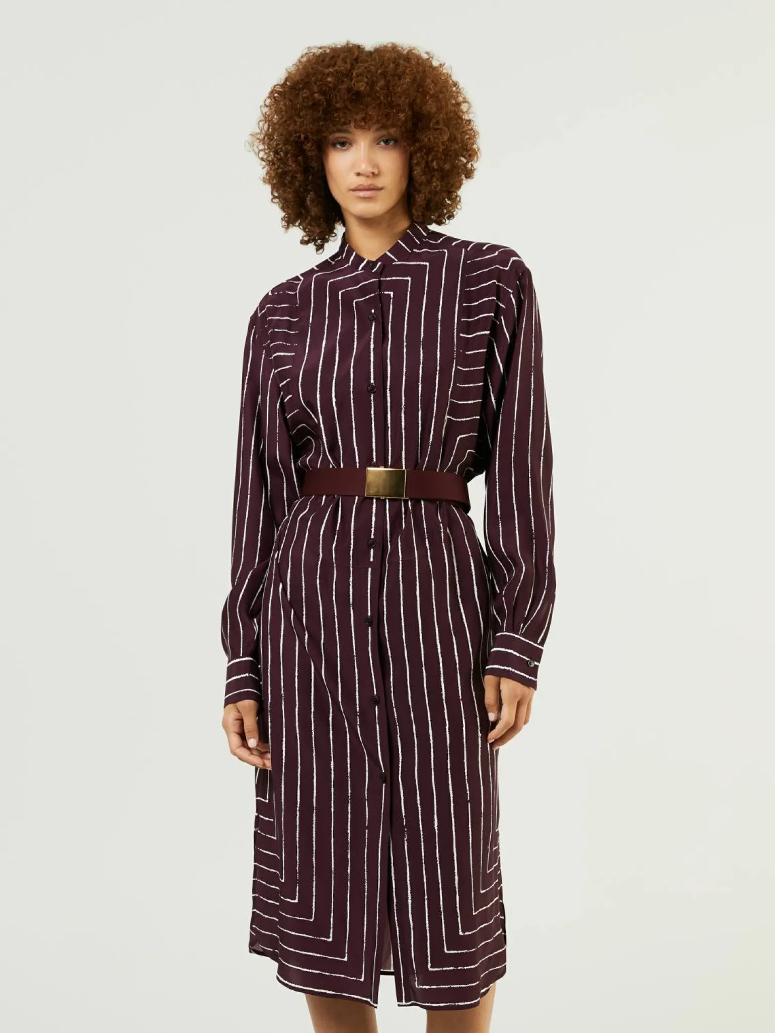 Seidenkleid Bordeaux