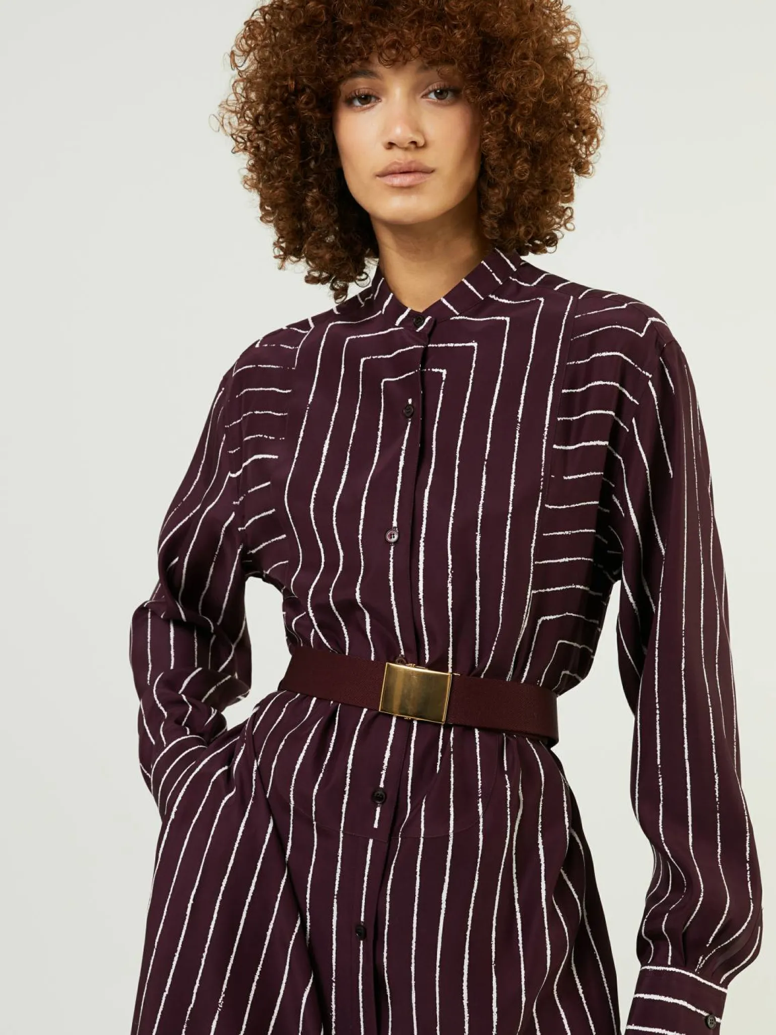 Seidenkleid Bordeaux