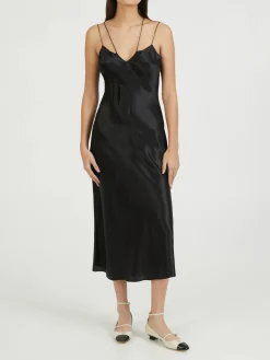 Seidenkleid 'Catania' Schwarz
