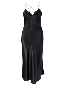 Seidenkleid 'Catania' Schwarz