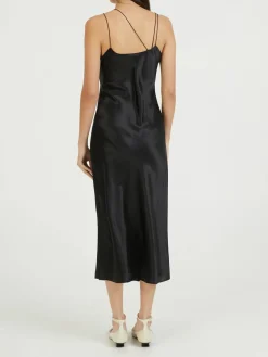 Seidenkleid 'Catania' Schwarz
