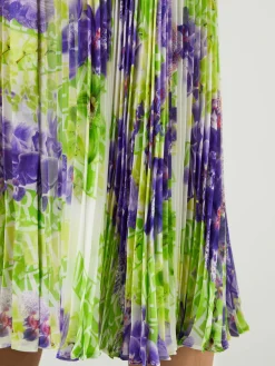 Seidenkleid Grün/Violett