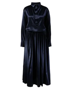 Seidenkleid 'Lauren' Marineblau