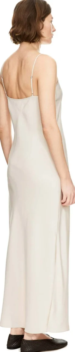 Seidenkleid 'Tirana Long' Alabaster