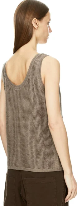 Seiden-Leinentop 'Emmily' Taupe