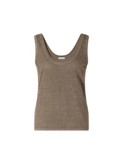 Seiden-Leinentop 'Emmily' Taupe