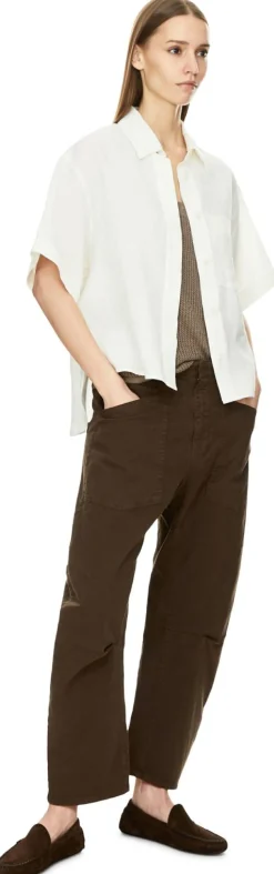 Seiden-Leinentop 'Emmily' Taupe
