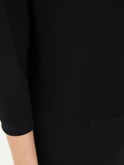 Seidenshirt 'Faurelle' mit 3/4 Ärmel Schwarz