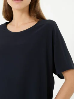 Seidenshirt Marineblau