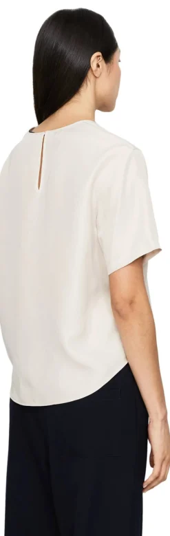 Seidenshirt 'Narcissa' Alabaster