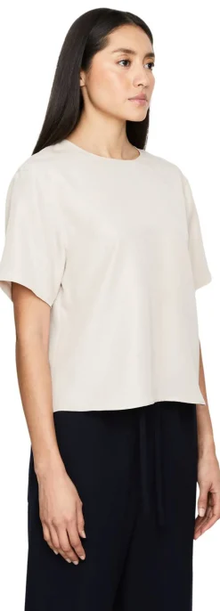 Seidenshirt 'Narcissa' Alabaster