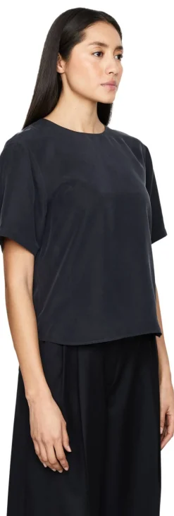 Seidenshirt 'Narcissa' Navy