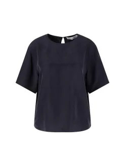 Seidenshirt 'Narcissa' Navy