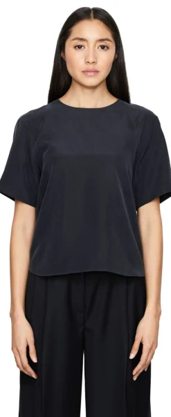 Seidenshirt 'Narcissa' Navy