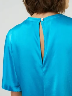 Seiden-Shirt Türkis