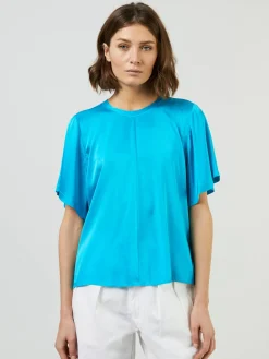 Seiden-Shirt Türkis