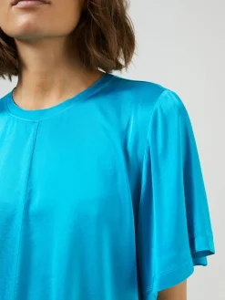 Seiden-Shirt Türkis