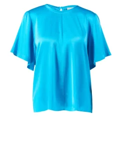 Seiden-Shirt Türkis