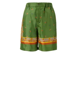 Seidenshorts Dunkelgrün