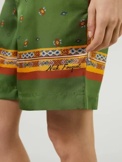 Seidenshorts Dunkelgrün
