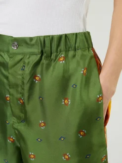Seidenshorts Dunkelgrün