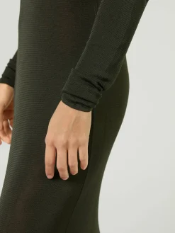 Semitransparentes Maxikleid Khaki