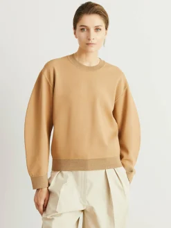 Shirt 'Compact' mit Rundhalsausschnitt Camel