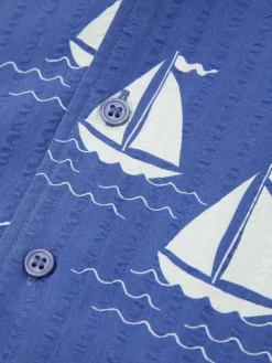 Shirt 'Sailling Boats' Blau/Weiß