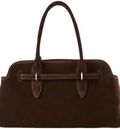 Shopper 'Aventure' aus Veloursleder Dunkelbraun
