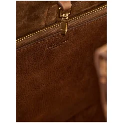 Shopper 'Fringed' aus Veloursleder Camel
