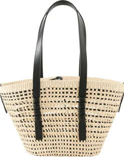 Shopper Paula's Ibiza 'Braid Basket Medium' Natural/Schwarz