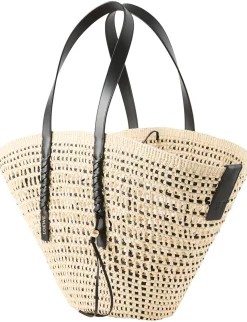 Shopper Paula's Ibiza 'Braid Basket Large' Natural/Schwarz