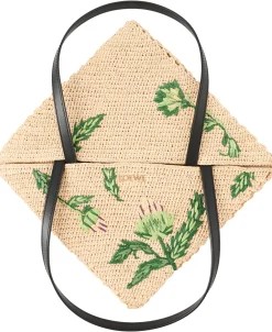 Shopper Paula's Ibiza 'Puzzle Fold Tote Artichoke Medium' Natural/Green