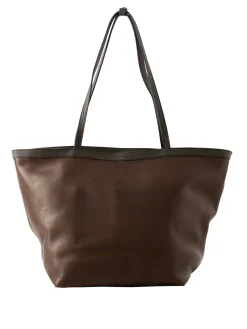 Shopper 'XL Park Tote Stitch Zip' Dunkelbraun