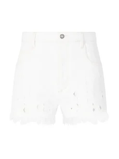 Shorts 'Aecia' mit Logo-Patch Crème