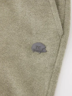 Shorts aus Frottee Khaki