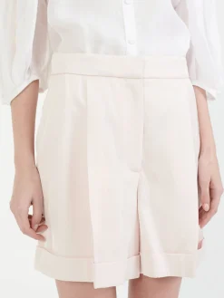 Shorts aus Satin Rosé