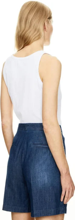 Shorts 'Bridget' mit dekorativen Knöpfen Marineblau