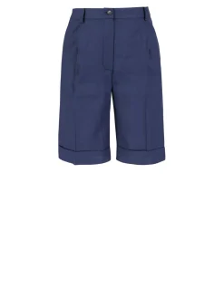 Shorts mit Bundfalten Marineblau