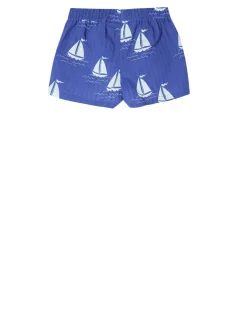 Shorts 'Sailing Boats' Blau/Weiß