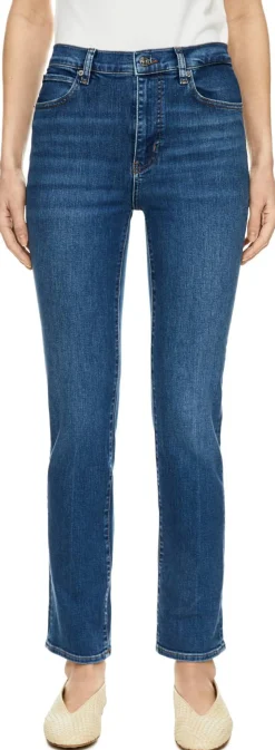Slim-Fit Jeans 'The Pencil' Mittelblau