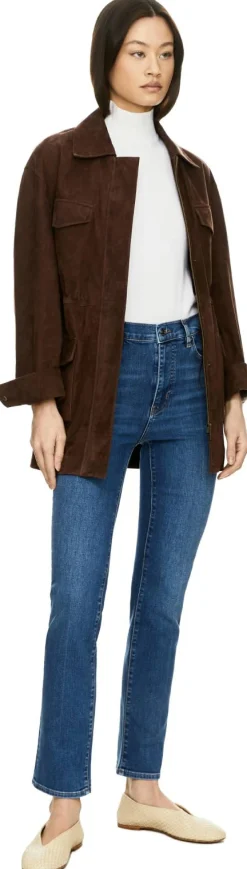Slim-Fit Jeans 'The Pencil' Mittelblau
