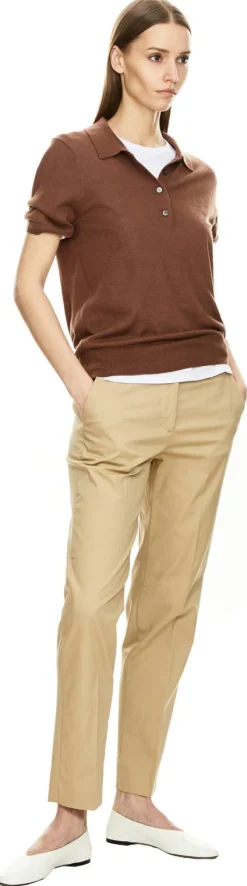 Slim-Fit Stoffhose 'Mary' Beige