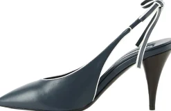 Slingback-Pumps Blau