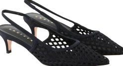 Slingback-Pumps Marineblau