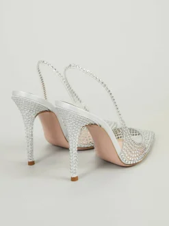 Slingback-Pumps 'Stella' Silber