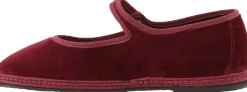 Slipper 'Mary Jane' aus Samt Bordeaux Sipario